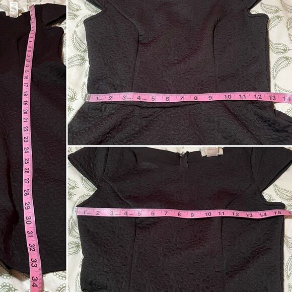 Altar'd State LBD Rose Embossed Black Mini Dress Fit and Flare S - Picture 10 of 10